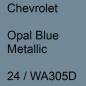 Preview: Chevrolet, Opal Blue Metallic, 24 / WA305D.